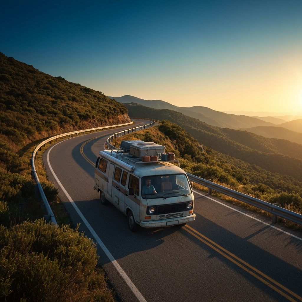 Conduciendo por la montaña