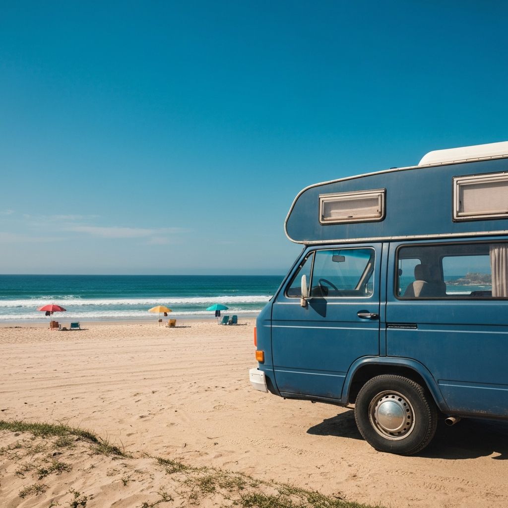 Camper en la playa